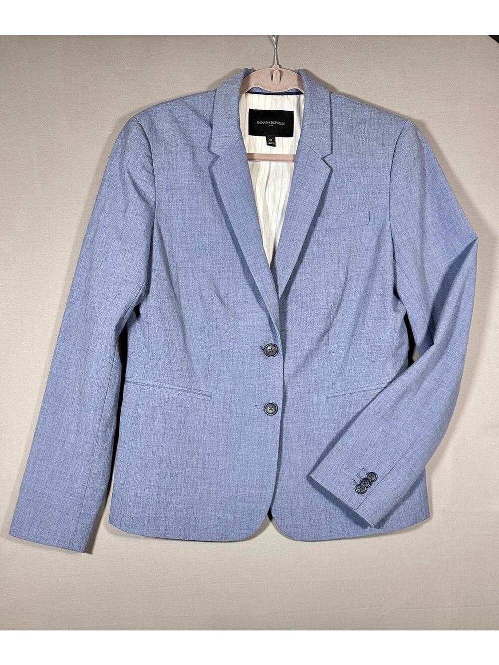 Banana Republic Women's Blue Blazer Suit Jacket Size 10 - Picture 1 of 10